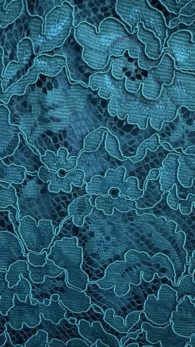 Abito a tubino Draper James blu teal pizzo floreale manica a campana taglia 4 - Foto 6 di 6