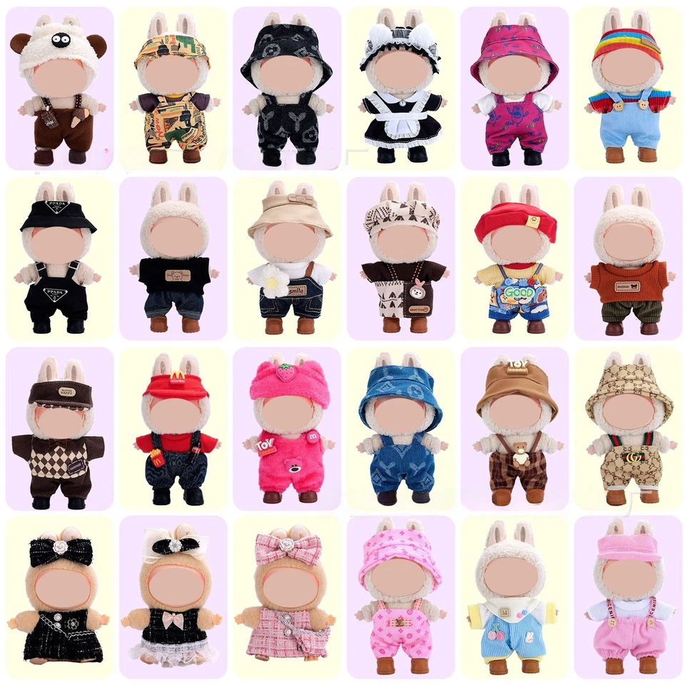 (No Dolls) For POP MART LABUBU The Monsters Plush Doll Clothes Outfit Suit
