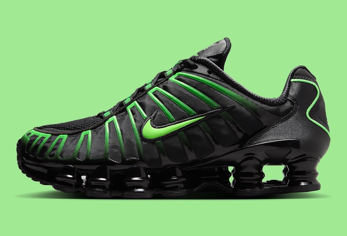 Nike Shox TL Black Green Strike US6 - 14 Mens Sneakers Casual