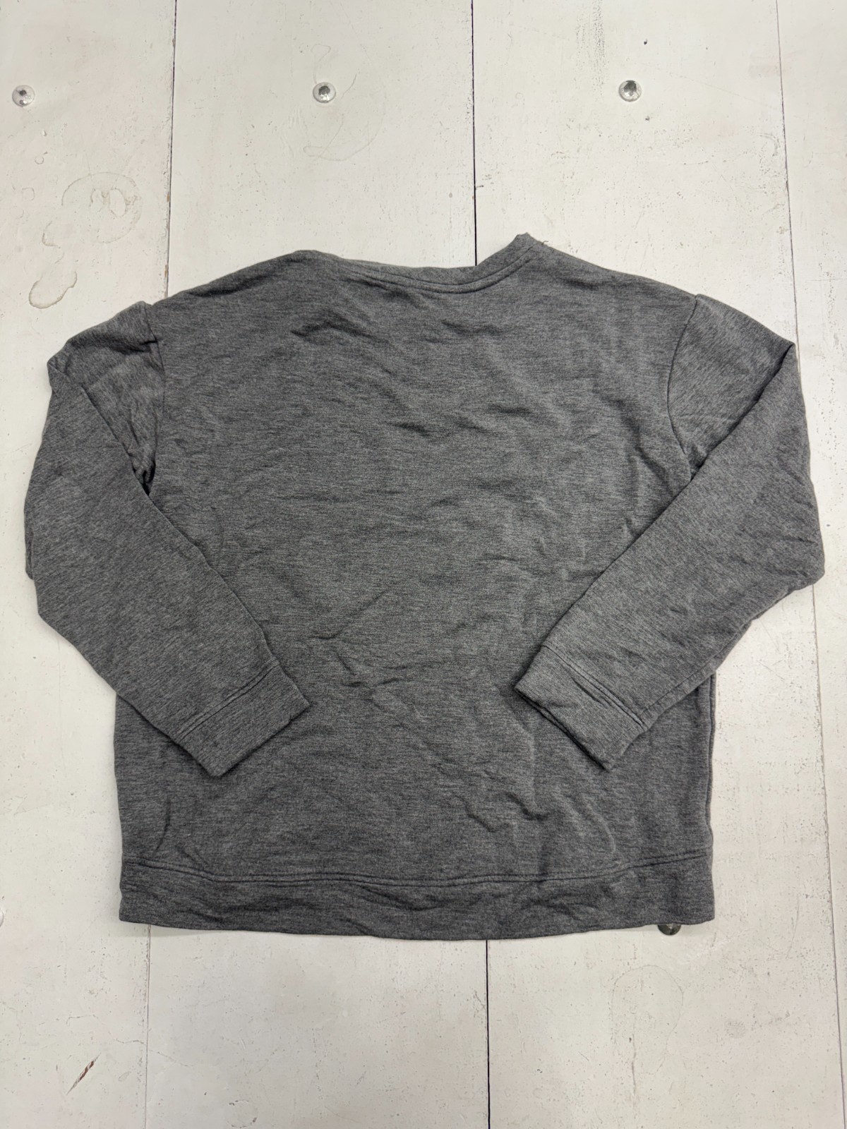 Orvis Solid Gray Basic Casual Long sleeve T Shirt… - image 2