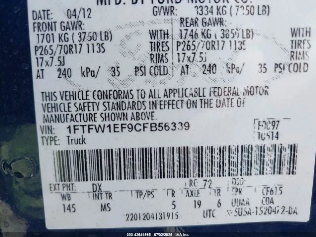 2012 Ford F150 5.0L 4WD Automatic Transmission 6R80 Used 187K Miles Foto 2 de 4