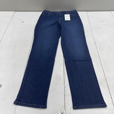 Gloria Vanderbilt Amanda Jeans Womens 8 Long Blue Denim Classic Rise Stretch