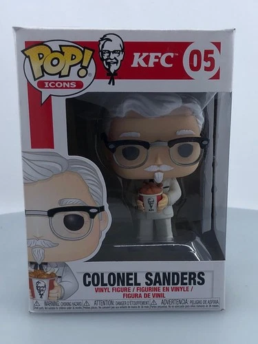 Funko POP! Ad Icons Colonel Sanders Chicken Bucket #5 Vinyl Figure DAMAGED BOX