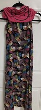 2013 sanrio Hello Kitty Hawaiian Floral Cowl Neck Midi Dress Womens teens med