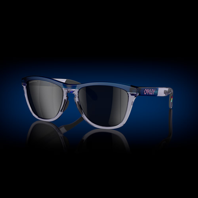 New Oakley X Fortnite OO9284-1655 Frogskins Range Transparent Blue
