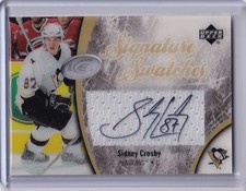 2005-06 Upper Deck Ice Signature Swatches SIDNEY CROSBY #SCCC Rookie Auto Patch