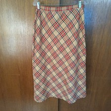 Sag Harbor Maxi Skirt Plaid Lined Size 12 Vintage