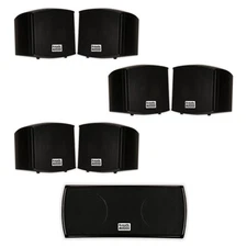 Acoustic Audio AA321B and AA32CB Mountable Indoor Speakers Home 7 Speaker Set