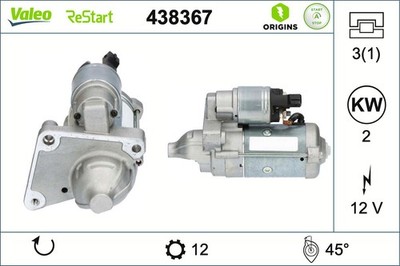 VALEO Anlasser Starter 2 kW für Citroën Berlingo 1.5 BlueHDi 130 C5 Aircross