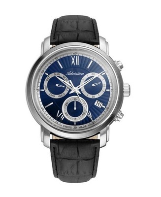 ADRIATICA Men Casual Watch Classic Dress Blue Dial Waterproof Swiss Chronograph