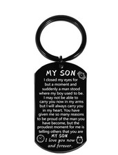 Birthday Gifts for Son, Best Proud of Son Keychain Our 28 50MM, Silver