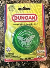 DUNCAN BUTTERFLY YO-YO - THE ORIGINAL WORLDS 1 YOYO - GREEN - BRAND NEW