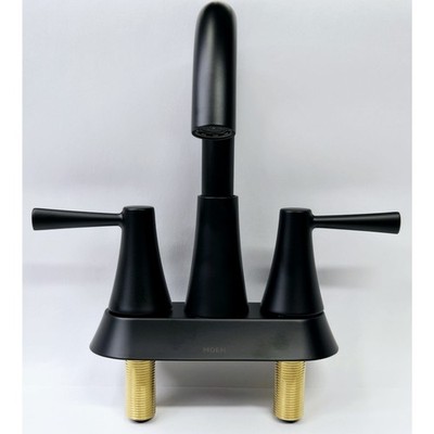 Moen 84022BL Ronan 4'' Centerset 2-Handle Bathroom Faucet - Matte Black