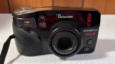 VINTAGE OLYMPUS SUPER ZOOM 3000 35MM POINT SHOOT CAMERA WITH MANUAL CLEAN