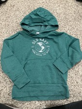 Old Navy Green Pullover Hoodie Youth Small 6  7 Globe Graphic