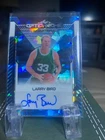 1/1 Larry Bird Autographed Leaf Optichrome Blue Crystals