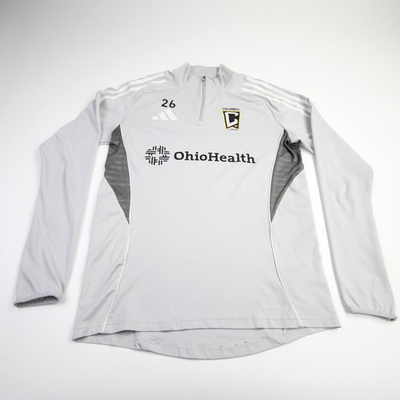 #ad Columbus Crew adidas Pullover Men#x27;s Light Gray Used $28.79