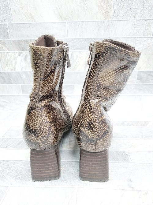 Evol Python Pattern Side Zip Heel Boots Size 24.5… - image 3