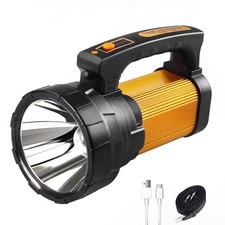 1200LM Rechargeable Spotlight Flashlight, IP67 Waterproof Handheld Flashlight...