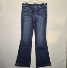 Spanx Pull On Flare Jeans Womens High Rise Stretch Denim Size XL  34 X 32.5 