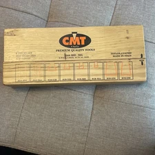 CMT Teflon Coated ROUTER BIT 8 Piece Set - 1/2” SHANK #800-501 Made in Italy