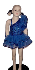 Lot of 9 Sing Sing Sing Child X-Small Blue Sequin Dance Costume Ballet Tutu New