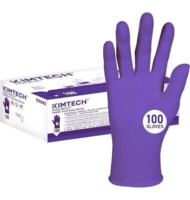 Kimtech  Purple Nitrile  Exam Gloves (55081), 5.9 Mil,  Size: S (Box 100)