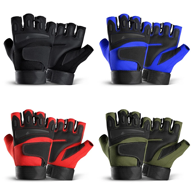Guantes tácticos de medio dedo antideslizantes para hombre soldado del ejército fuerzas especiales sin dedos Foto 2 de 4