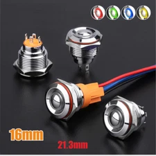 16mm ultra short push button switch small latching momentary green12V breadboard