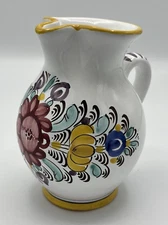 Modra Slov Keramika Pottery Wine Jug Pitcher 6" Tall Made in Czechoslovakia