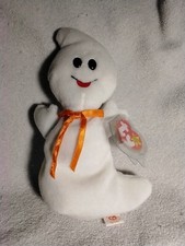 Rare Ty Original Beanie Baby 1995 Spooky the Ghost Discontinued PVC
