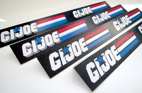GI JOE VINTAGE STYLE logo SHELF TALKER SET OF 4 - G.I.JOE