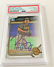 Robby Snelling autograph signed 2022 1st Bowman CHROME baseball card PSA BDC82 d