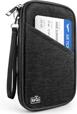 RFID Passport Holder Travel Organizer, Waterproof Wallet for Cards, Money, Ticke