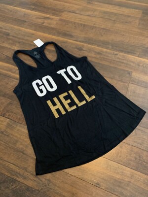 GORDON RAMSAY women's tank top, black, XL, New w/tags