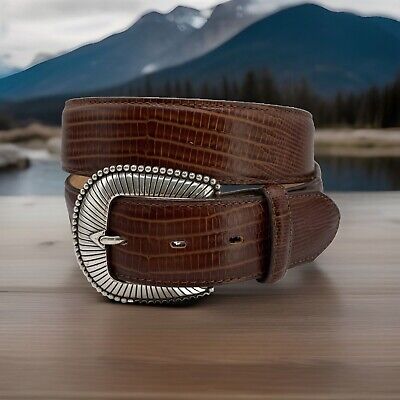 Tony Lama LIZARD Print Leather Belt Size 36 Made in USA NWT Tony Lama LIZARD Print Leather Belt Size 36 Made in USA NWT