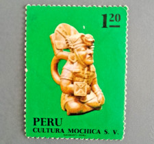 Timbre-poste Pérou 1972 culture mochica - céramique ancienne