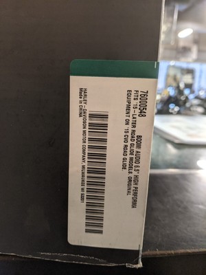 Harley-Davidson 76000548A Boom Audio Stage 1 Fairing Speakers Road  