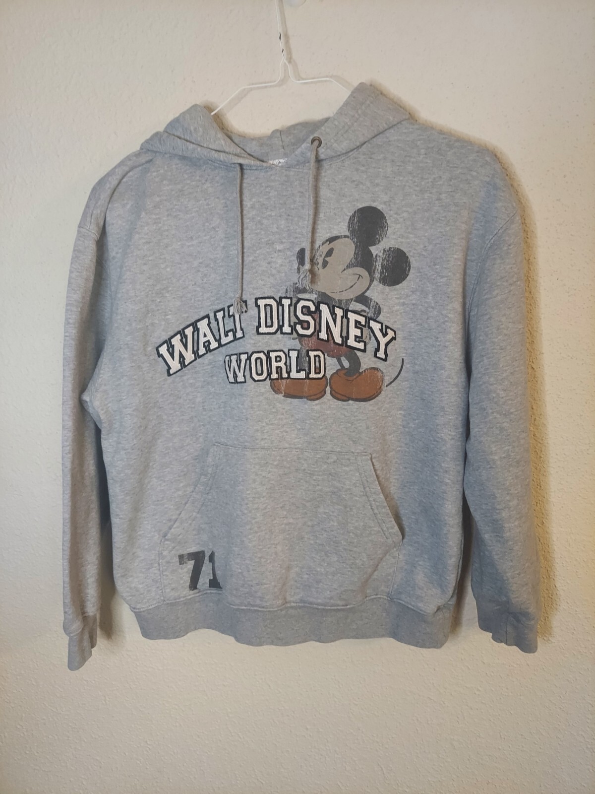 Walt Disney World Men's Small Gray Mickey Mouse Long Sleeve
