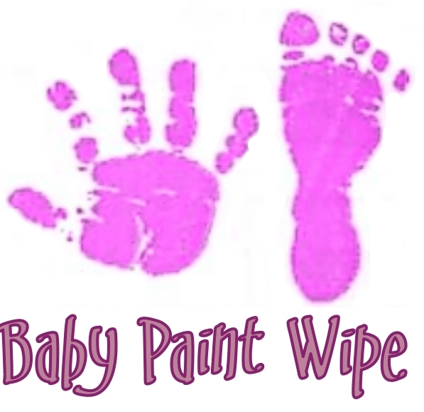 New Baby Girl Violet Purple Toddler Newborn Paint Wipe Hand Footprint Prints Kit