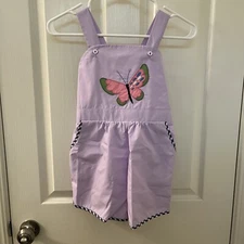 The Beaufort Bonnet Company TBBC Ruthie Romper Butterfly Appliqué Size 8 NWT