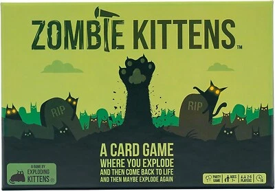 EXPLODING KITTENS Zombie Kittens Family Card Game - 2-5 Players - Ages 7+ - 15 Minutes to Play