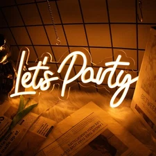 Neon light production Let's Party luminous character party wedding decoration