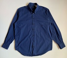 Versace V2 Classic Vintage Men's Dress Shirt Size 16 (1/2) / 42 (XL) Navy Blue