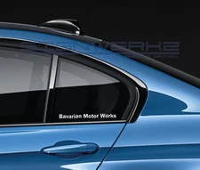 Bavarian Motor Works Decal Sticker M1 M2 M3 M4 M5 MX5 MZ4 X3 X5 BMW Pair