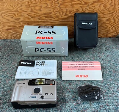 New In Origianl Box PENTAX PC-55 Point  & Shoot Camera w/Manual Guide NEVER USED