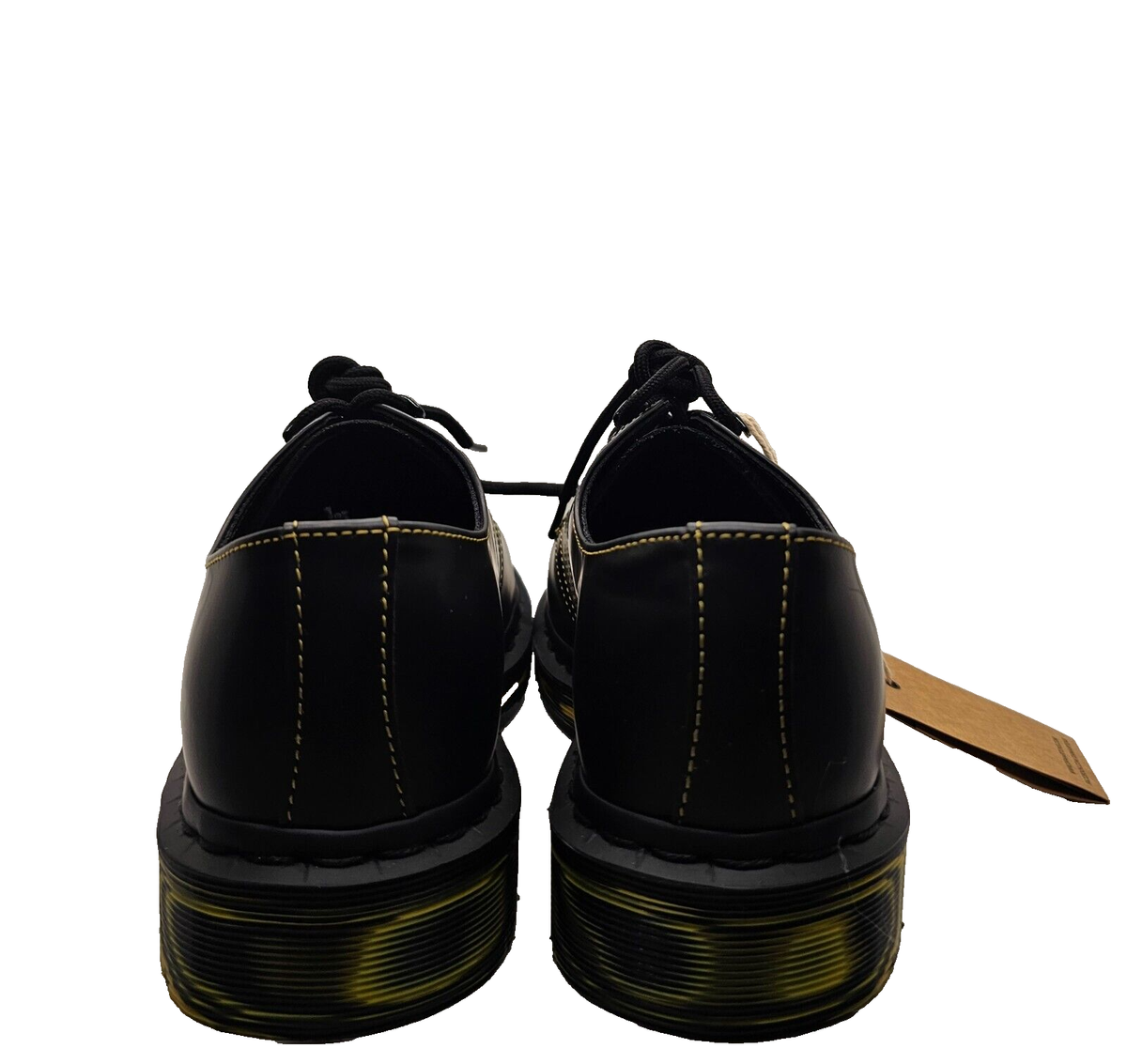 Dr. Martens 1461 M 4/ W 5 Oxford Shoes Black Yellow Marble Sole Dr. Martens 1461 Marbled Black Yellow Leather Shoes Oxfords  main image 2