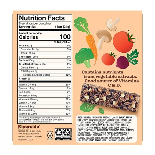 MadeGood Cookies and Creme Granola 6 Nut and Allergen Free Bars [Free Shipping] - Afbeelding 7 van 7