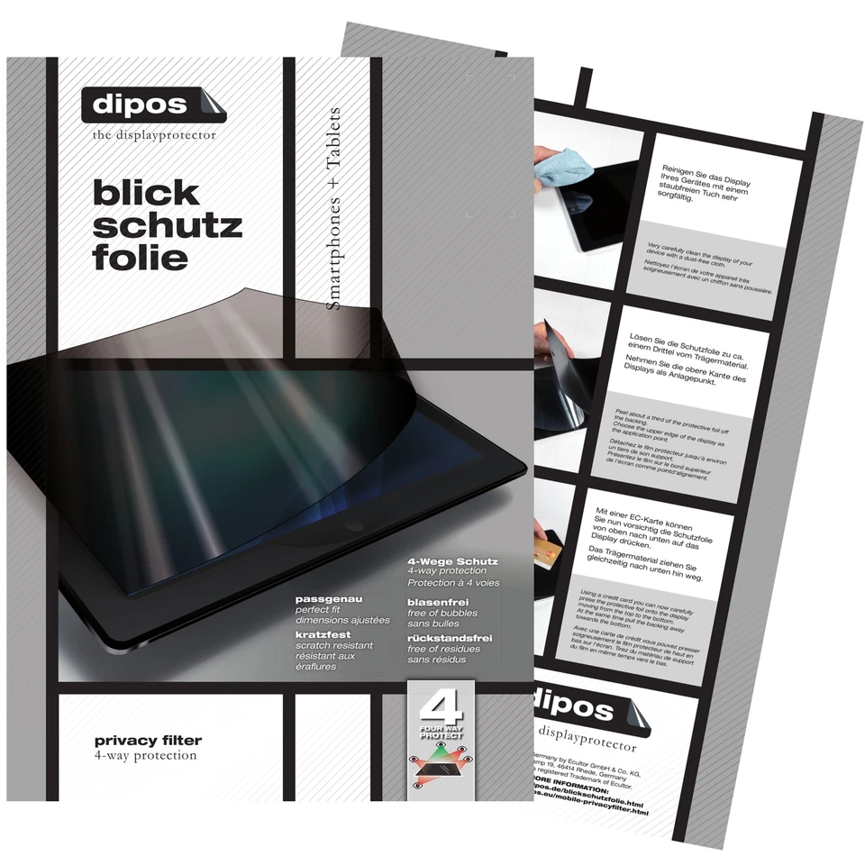 Schutzfolie für LG V20 Blickschutzfolie matt Folie dipos Privacy Displayfolie - Bild 1 von 1