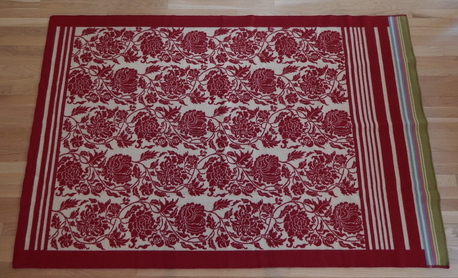 NWOUT TAGS ROROS TWEED FOR OLEANA OF NORWAY MERINO WOOL BLANKET SOLVEIG